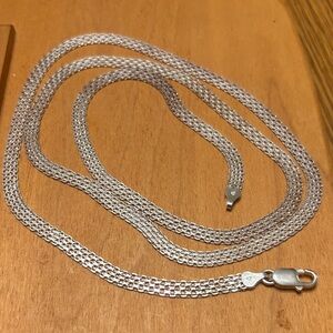 36” Elegant Sterling Silver Chain Necklace